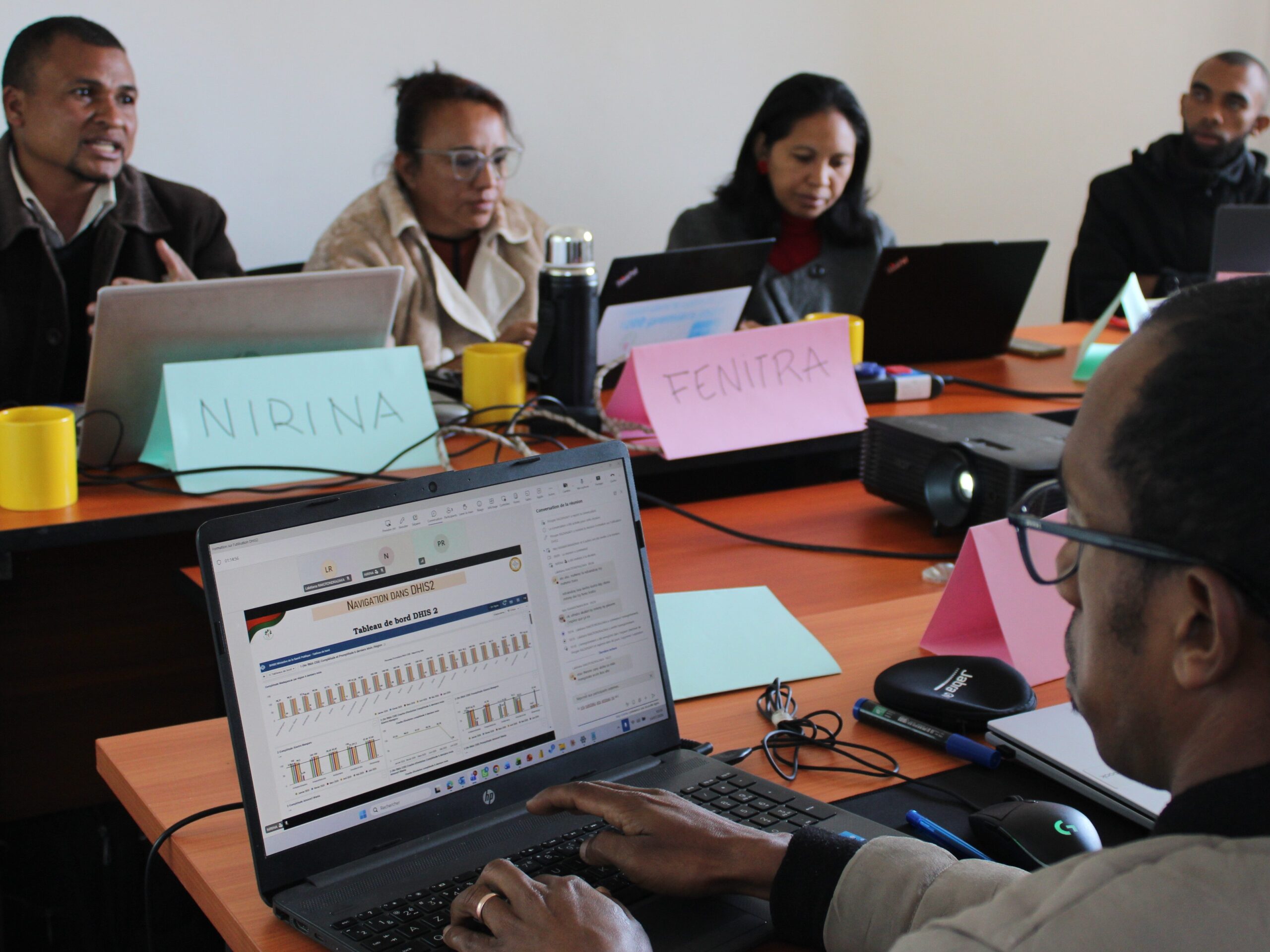 L'équipe de Santé Sud se forme à l'utilisation de la plateforme DHIS2 à Madagascar 